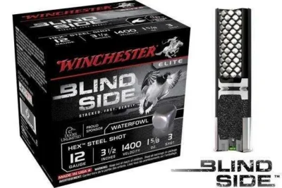 Winchester Ammo SBS12L3 Blindside  12 Gauge 3.50″ 1 5/8 oz 3 Shot 25 Bx/ 10 Cs