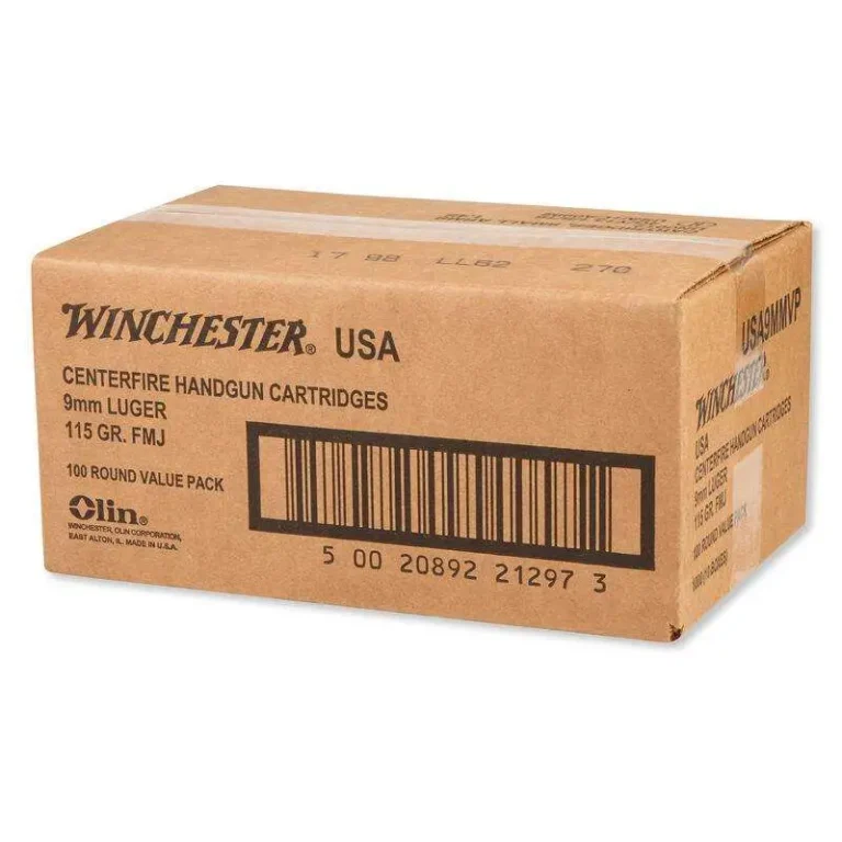 WN GOV 9MM 115 GR FMJ 1000 RD Case 10/100rd boxes WN GOV 9MM 115 GR FMJ 1000 RD Case 10/100rd boxes