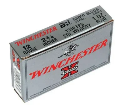 Winchester Ammo XRS12 Super-X BRI Rifled Slugs 12 Gauge 2.75″ 1 oz 5 Bx/ 50 Cs