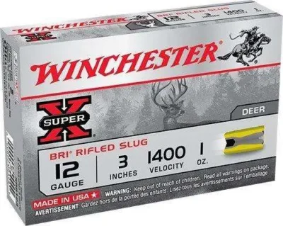 Winchester Ammo XRS123 Super-X BRI Rifled Slugs 12 Gauge 3″ 1 oz 5 Bx/ 50 Cs