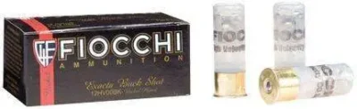 Fiocchi 12HV00BK Exacta  12 Gauge 2.75″ 9 Pellets 00 Buck Shot 10 Bx/ 25 Cs