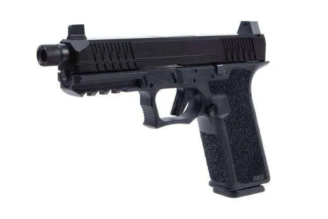 Full Size 9mm Pistol Black Slide/Frame Threaded Night Sights 10rd Mag