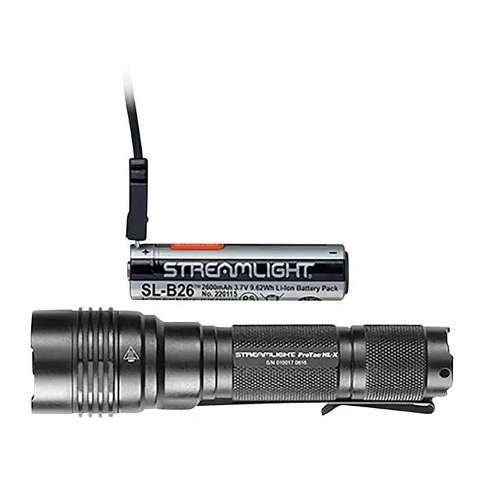 ProTac HL-X USB – 18650 USB battery USB cord and holster – Box