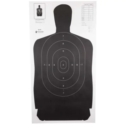 ACTION TARGET INC B27SBLACK100 Military Qualification Target Hanging Paper 24″ x