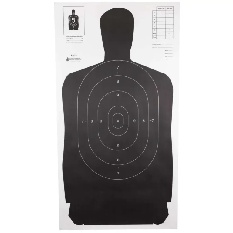 ACTION TARGET INC B27SBLACK100 Military Qualification Target Hanging Paper 24″ x