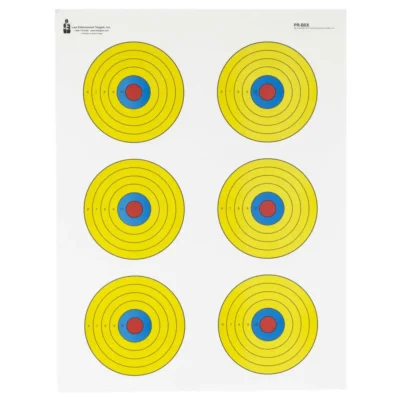 ACTION TARGET INC PR-BE6-100 High Visibility Fluorescent 6 Bull’s-Eye  Paper 17.
