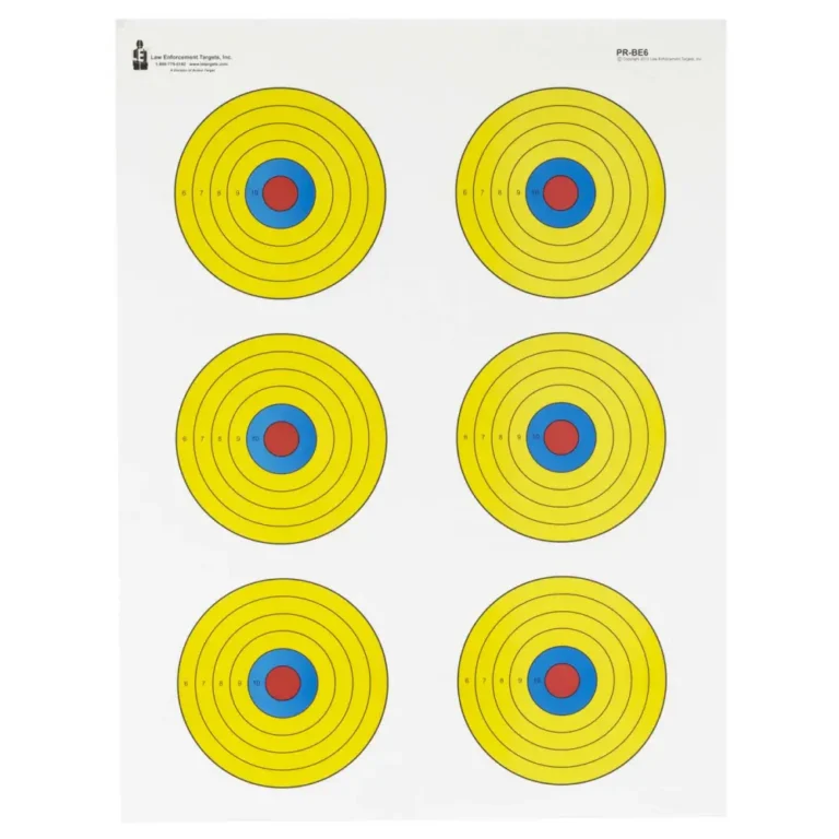ACTION TARGET INC PR-BE6-100 High Visibility Fluorescent 6 Bull’s-Eye  Paper 17.