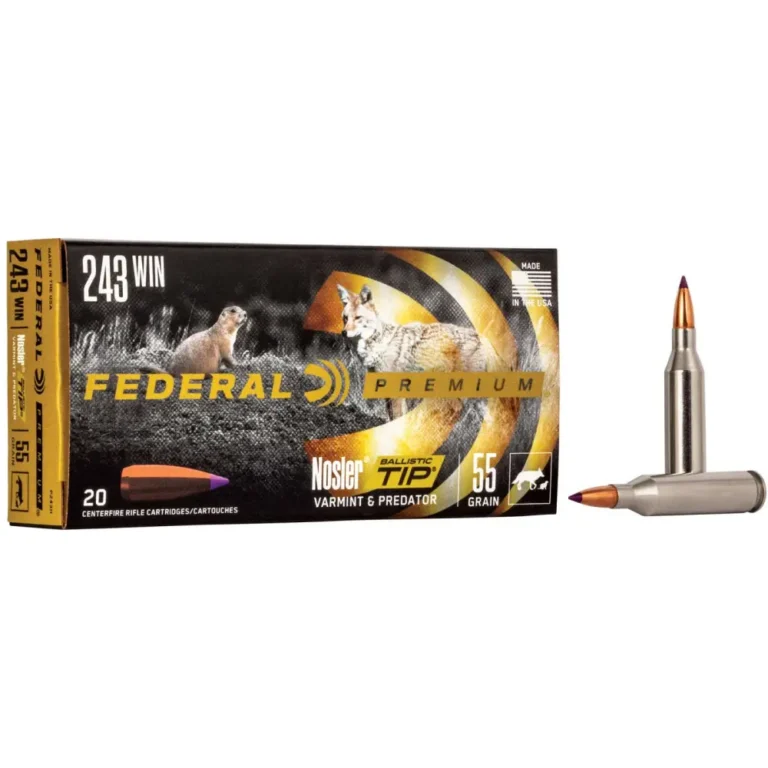 Federal P243H Premium V- Shok 243 Win 55 gr Nosler Ballistic Tip (NBT) 20 Bx/ 10 Federal P243H Premium V- Shok 243 Win 55 gr Nosler Ballistic Tip (NBT) 20 Bx/ 10