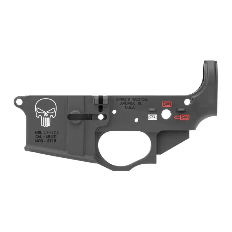 Spikes STLS015CFA Punisher Color Filled AR Platform Multi-Caliber Black Spikes STLS015CFA Punisher Color Filled AR Platform Multi-Caliber Black