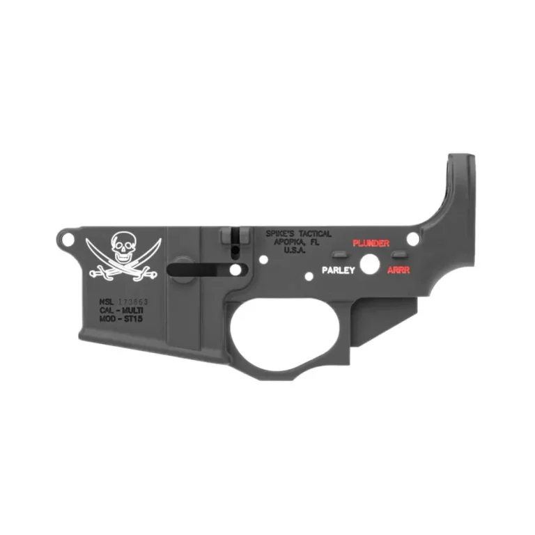 Spikes STLS016CFA Pirate Color Filled AR Platform Multi-Caliber Black Spikes STLS016CFA Pirate Color Filled AR Platform Multi-Caliber Black