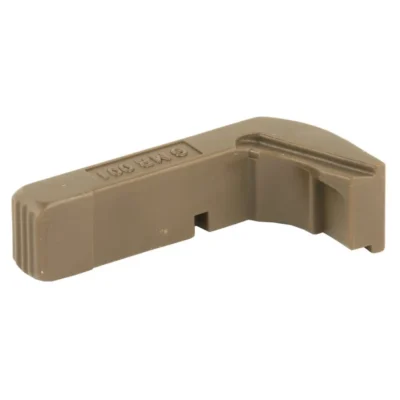 VICKERS GLOCK~ EXTENDED MAGAZINE RELEASE VICKERS TACTICAL EXTENDED GLOCK MAG RELEASE, GLOCK TAN