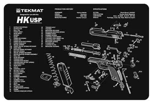 BECK TEK, LLC (TEKMAT) TEKR17HKUSP HK USP handgun cleaning mat 11″x17″x1/8″ BECK TEK, LLC (TEKMAT) TEKR17HKUSP HK USP handgun cleaning mat 11″x17″x1/8″