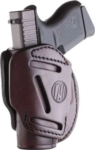1791 Gunleather 3WH2SBRA 3 Way Signature Brown Leather OWB Glock 42 Ambidextrou 1791 Gunleather 3WH2SBRA 3 Way Signature Brown Leather OWB Glock 42 Ambidextrou