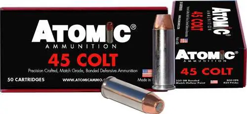 Atomic 00444 Pistol 45 Colt (LC) 250 gr Bonded Match Hollow Point 50 Bx/ 10 Cs Atomic 00444 Pistol 45 Colt (LC) 250 gr Bonded Match Hollow Point 50 Bx/ 10 Cs