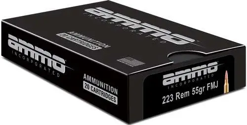 Ammo Inc 223055FMJA20 Rifle 223 Rem 55 gr Full Metal Jacket (FMJ) 20 Bx/ 10 Cs Ammo Inc 223055FMJA20 Rifle 223 Rem 55 gr Full Metal Jacket (FMJ) 20 Bx/ 10 Cs