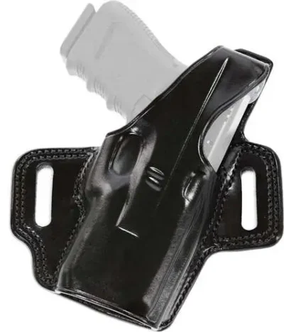 Galco FL104B Fletch High Ride  Black Leather Belt S&W L Frame Right Hand