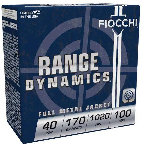 Fiocchi 40ARD100 Range Dynamics 40 S&W 170 gr Full Metal Jacket Truncated-Cone Fiocchi 40ARD100 Range Dynamics 40 S&W 170 gr Full Metal Jacket Truncated-Cone