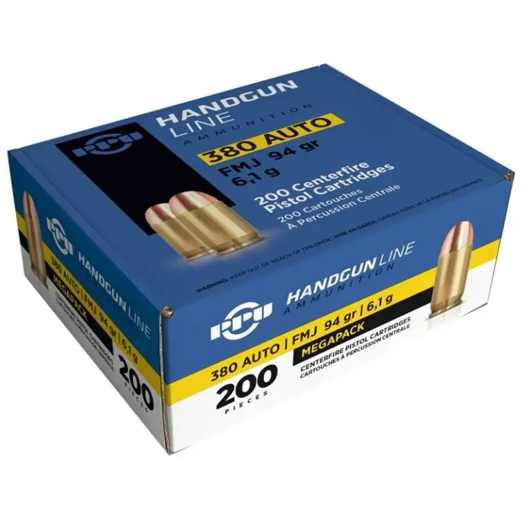 .380 Auto FMJ 94gr Mega Pack 200-rd