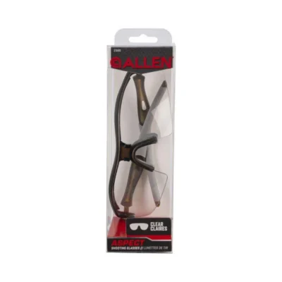 Allen 2380 Aspect Shooting & Safety Glasses 100% UV Rated Anti-Scratch Clear Lens