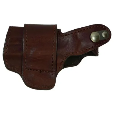 Leather Driving Holster 3in brl/trigger guard Brown w/ Henna Stitching  RH