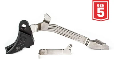 ZEV PRO CURVED FACE GLOCK TRIGGER UPGRADE BAR KIT GEN5 BLK/BLK