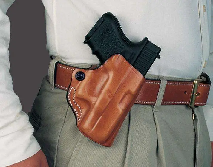 Desantis Gunhide 019BAV5Z0 Mini Scabbard  Black Leather Belt Ruger LC9 Right Han