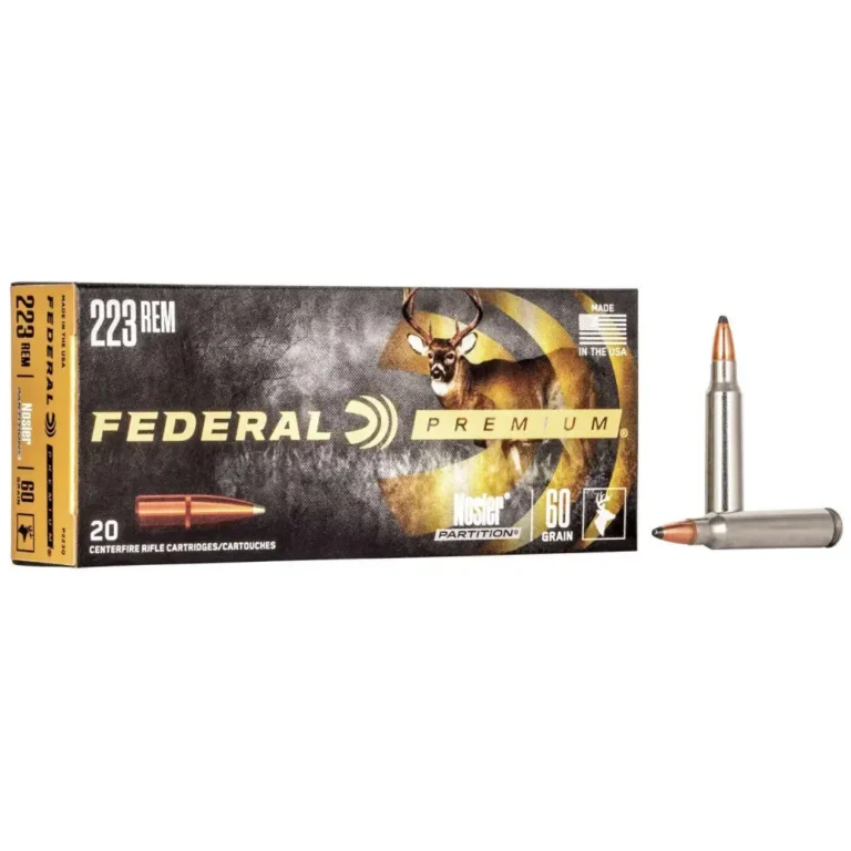 Federal  Premium V- Shok 223 Rem,5.56 NATO 60 gr Nosler Partition (NP) 20 Bx/ 10