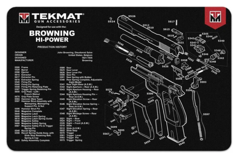 Browning Hi Power TekMat Gun Cleaning Mat 11×17 Browning Hi Power TekMat Gun Cleaning Mat 11×17