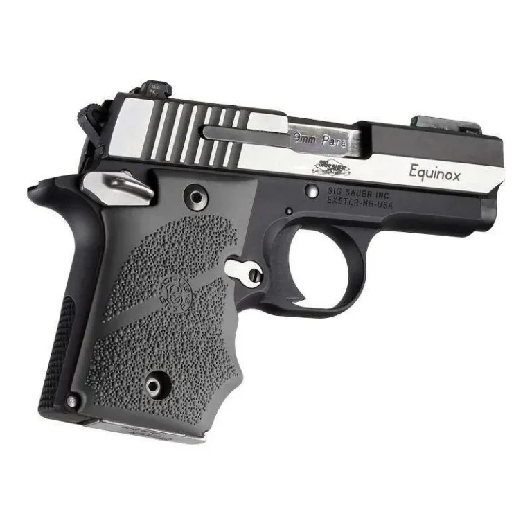 HOGUE RUBBER GRIP SIG P938 Ambi Safety W/Finger Grooves Slate Grey HOGUE RUBBER GRIP SIG P938 Ambi Safety W/Finger Grooves Slate Grey