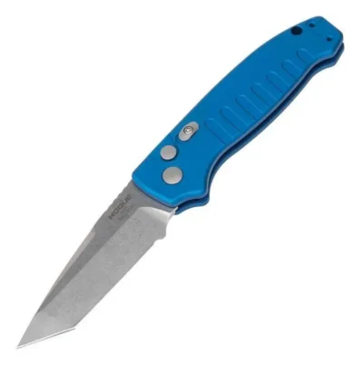 Hogue Ballista-I 3.5 Button Lock Auto Tanto Tumb Blue