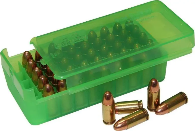 MTM PISTOL SIDE SLIDE 50RD CLR-GREEN 45ACP