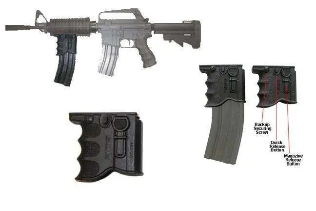 FAB DEFENSE FX-MG20B MG-20 M16 Foregrip/Magazine Carrier Polymer Black FAB DEFENSE FX-MG20B MG-20 M16 Foregrip/Magazine Carrier Polymer Black