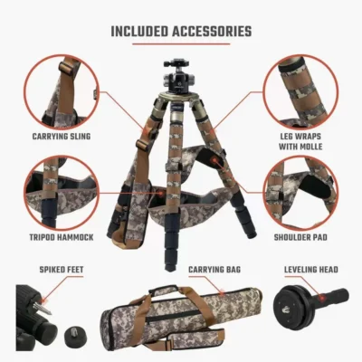 Midas CF29 – Carbon Fiber Tripod (29mm tube) Soft sided carrying case