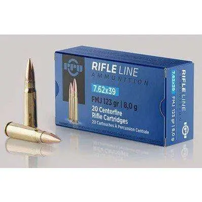 PPU PP76239F Metric Rifle  7.62x39mm 123 gr Full Metal Case (FMC) 20 Bx/ 50 Cs