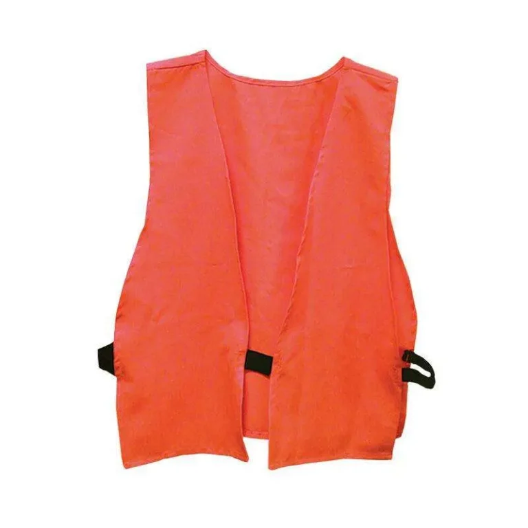 Primos Safety Vest Hunter Orange Adult Size Logo On Back Poly Bag Primos Safety Vest Hunter Orange Adult Size Logo On Back Poly Bag