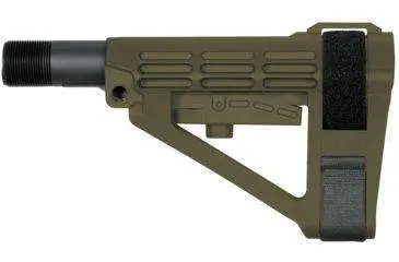 SB Tactical SBA404SB SBA4  AR with Mil-Spec Carbon Extension 5-Position OD Green