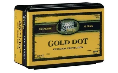 Speer Bullets 3985 Gold Dot Personal Protection25 Caliber .251 35 GR Hollow Poin