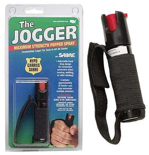 Sabre 922JOCUS Self Defense Spray Runner Runner Pepper Gel w/Adjustable Hand Str