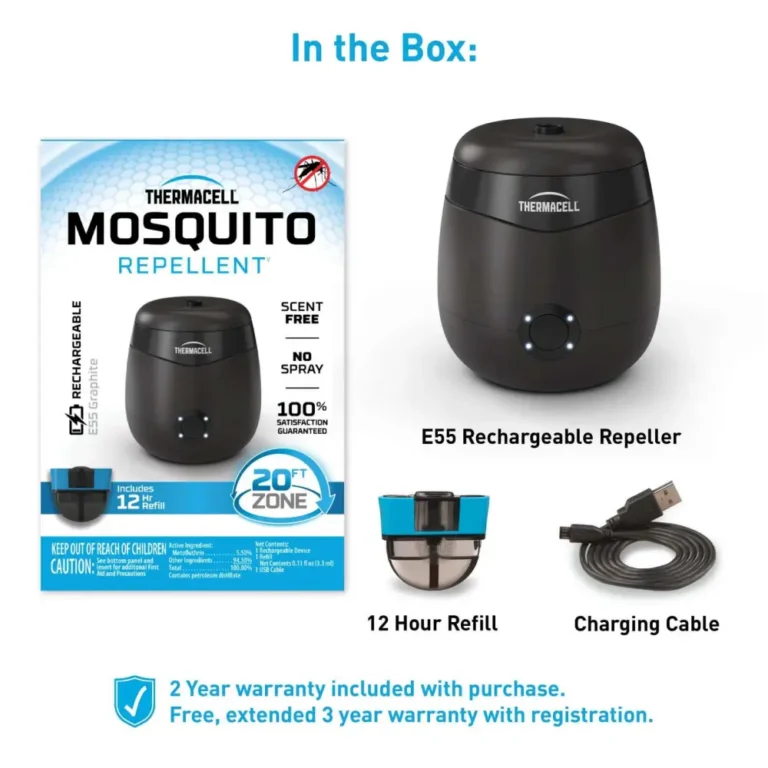 Thermacell E55X Rechargeable Mosquito Repeller – Charcoal