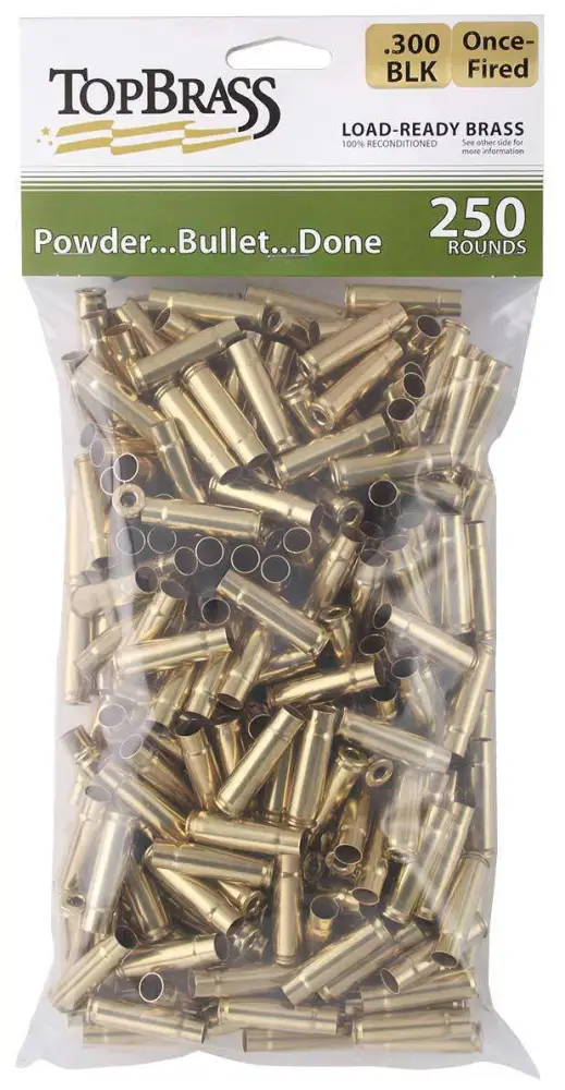 TOP BRASS LLC 8B300BLKMY-250 Premium Reconditioned Unprimed 300 BO Brass 250 TOP BRASS LLC 8B300BLKMY-250 Premium Reconditioned Unprimed 300 BO Brass 250