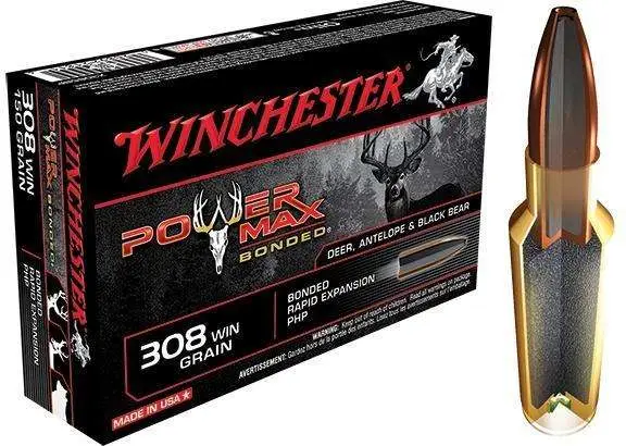 Winchester Ammo X3086BP Power Max Bonded 308 Win 180 gr Protected Hollow Point Winchester Ammo X3086BP Power Max Bonded 308 Win 180 gr Protected Hollow Point