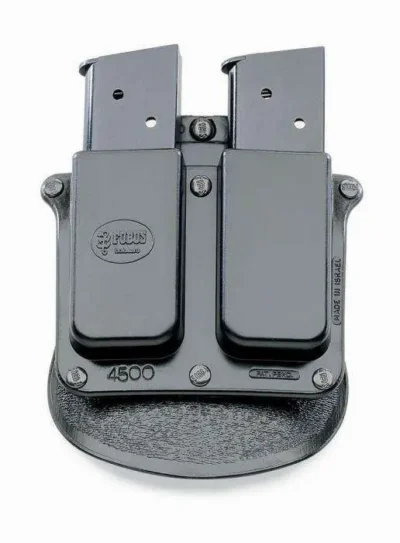 Fobus 4500NDP Double  with Paddle Fits 1911 45 ACP Single Stack Plastic Black