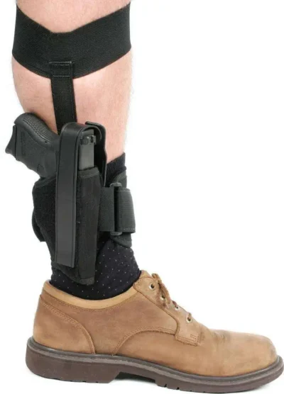 Nylon Ankle Hol Blk 2″ Small Revolvers
