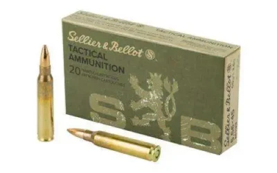 Sellier & Bellot SB556A Rifle  5.56 NATO 55 gr Full Metal Jacket (FMJ) 20 Bx/ 10