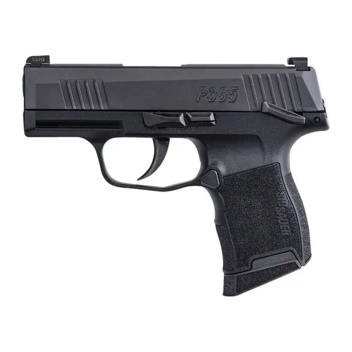 Sig Sauer 3659BXR3MS P365  9mm Luger 3.10″ 10+1 Black Nitron Black Polymer Grip Manual Safety