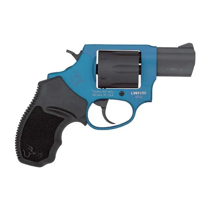 Taurus 2856021ULC09 856 Ultra-Lite 38 Special 6 Round 2" Black/Azure, Black Rubb