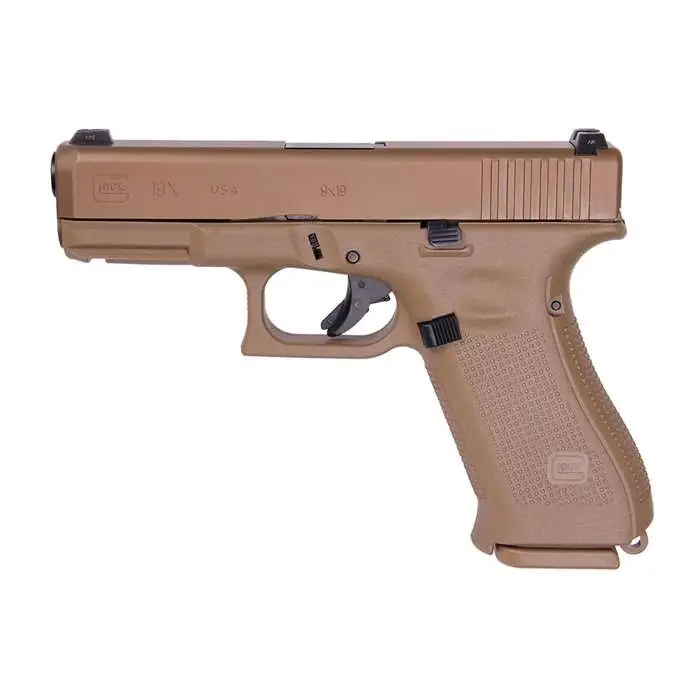 Glock PR19501X 19X Crossover Rebuilt 9mm Luger 4.02″ 17+1 Bronze Nitron Coyote n