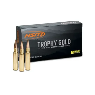 HSM BER6BR95TVLD Trophy Gold  6mm BR 95 gr Match Very Low Drag 20 Bx/ 25 Cs