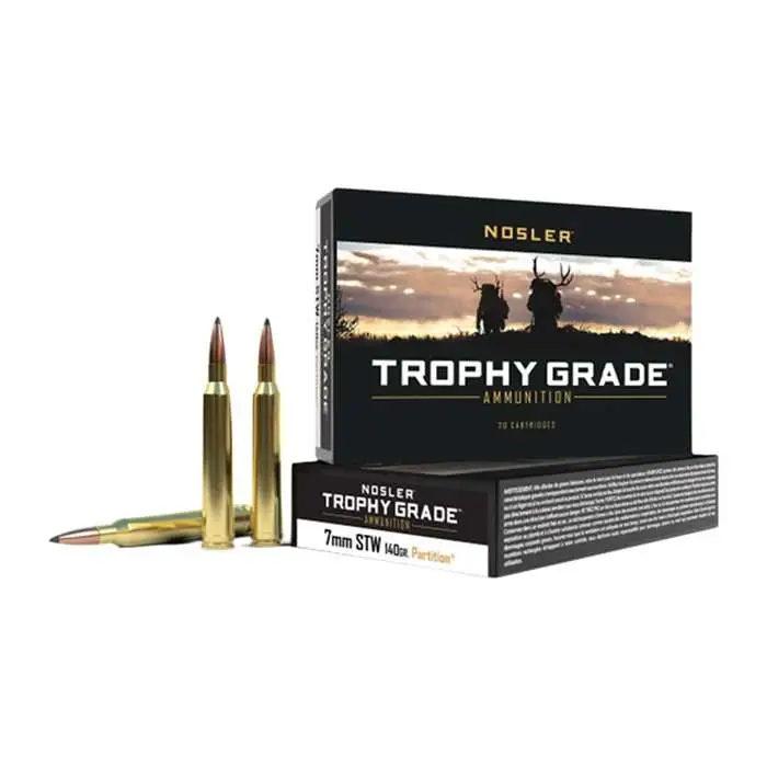Nosler 60046 Trophy Grade 7mm STW 140 gr Partition (PT) 20 Bx/ 10 Cs Nosler 60046 Trophy Grade 7mm STW 140 gr Partition (PT) 20 Bx/ 10 Cs