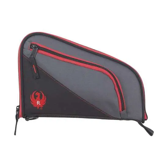 Allen 27408 Ruger Tucson Handgun Case Fits Guns Up To 8″ Black, Gray w/Red Trim